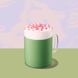 Strawberry Crunch Green Tea Latte